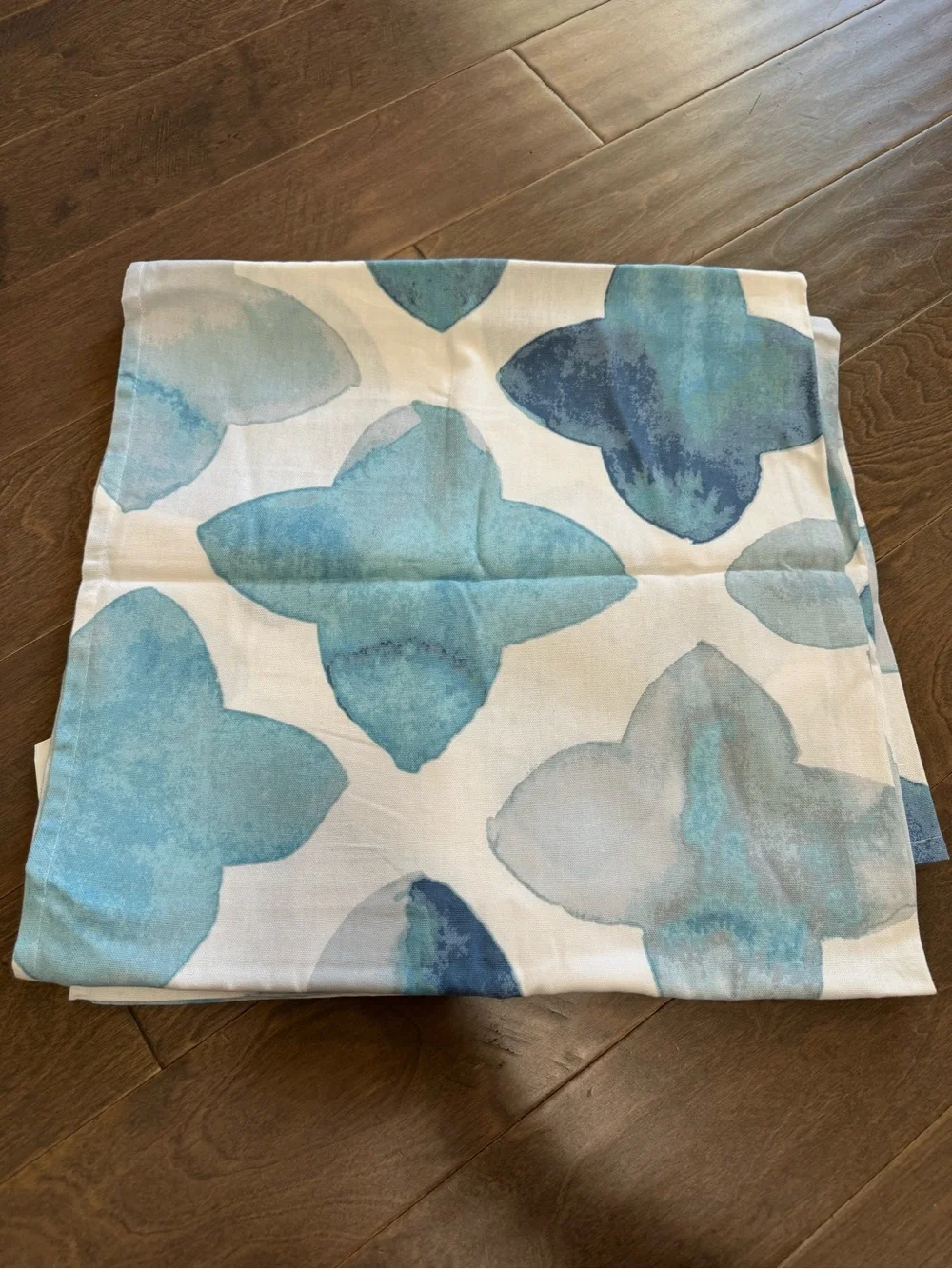 Blue Floral Pattern Home Bath Shower Curtain Panel